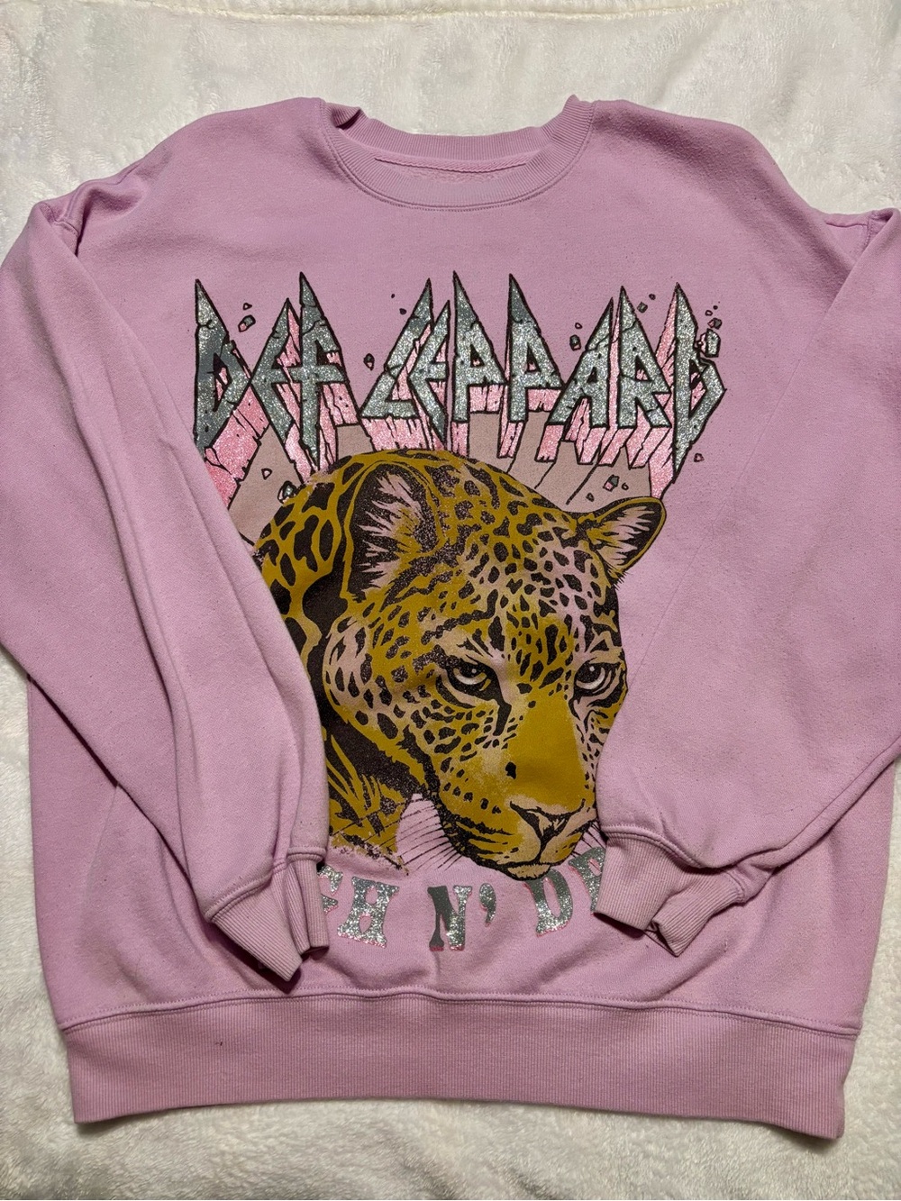 Lilac Leopard Graphic Sweatshirt